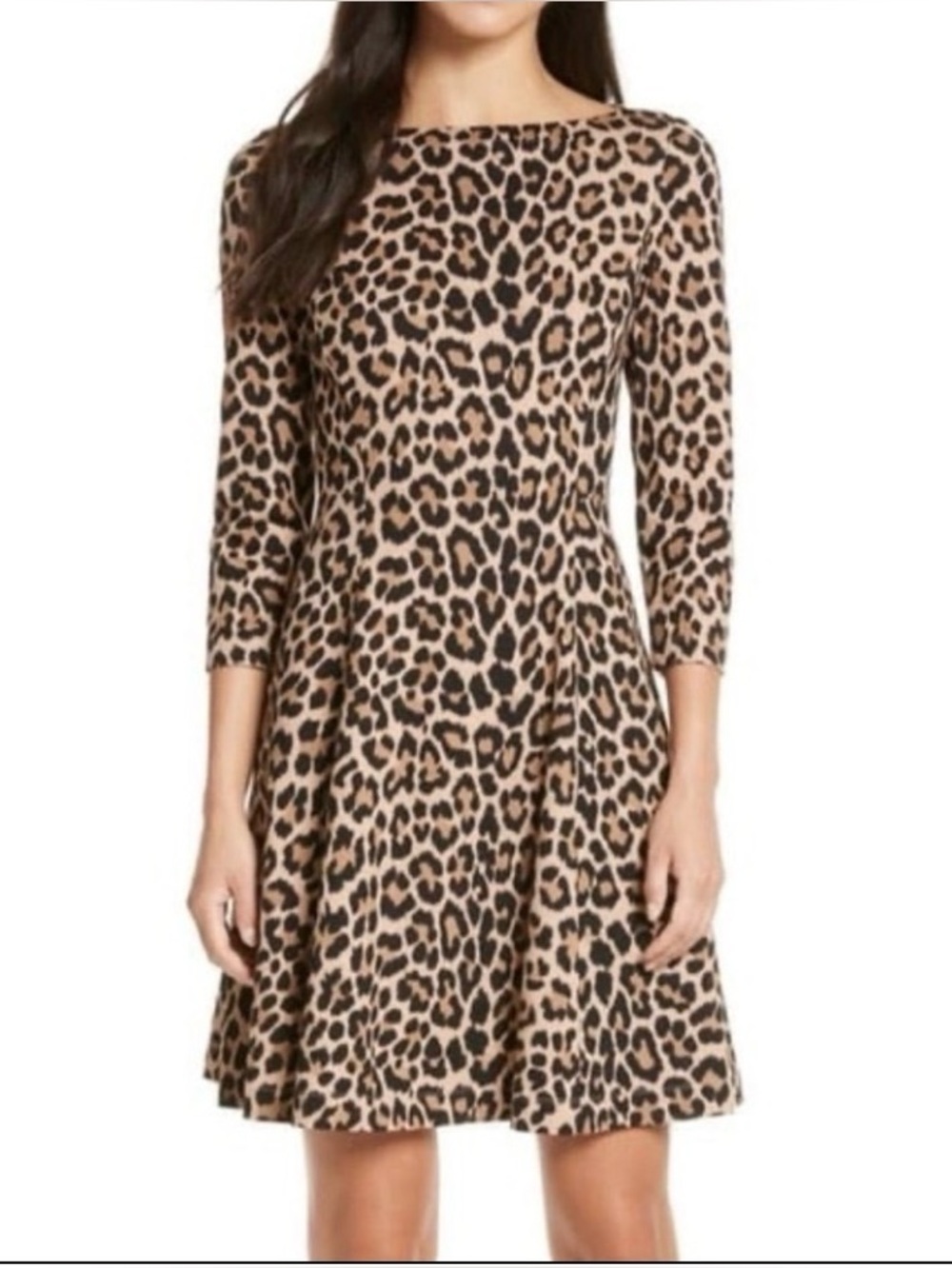 Kate Spade size 0 stretch ponté fabric leopard print dress